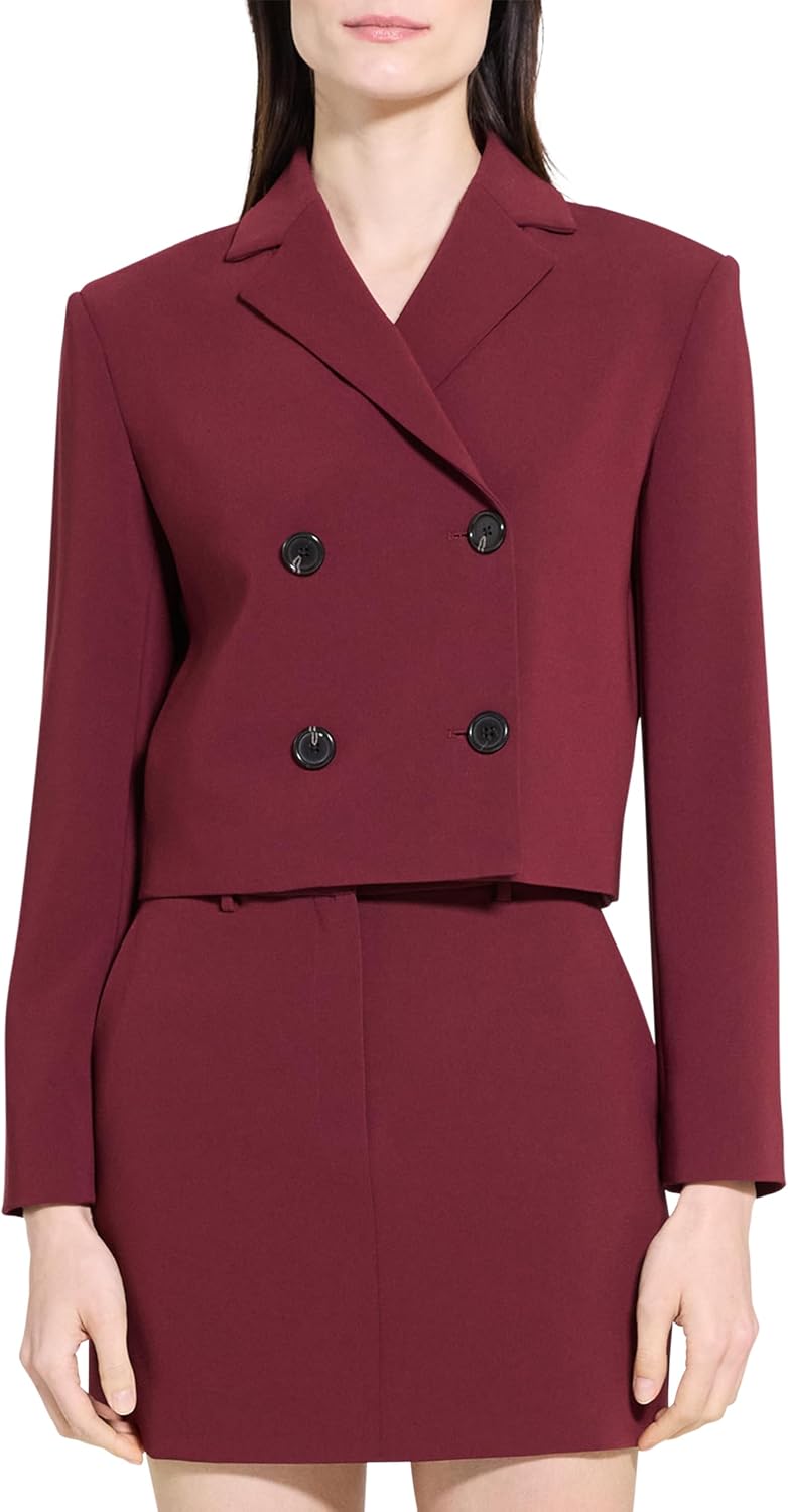 Theory Women's Crop Double-Breasted Jacket