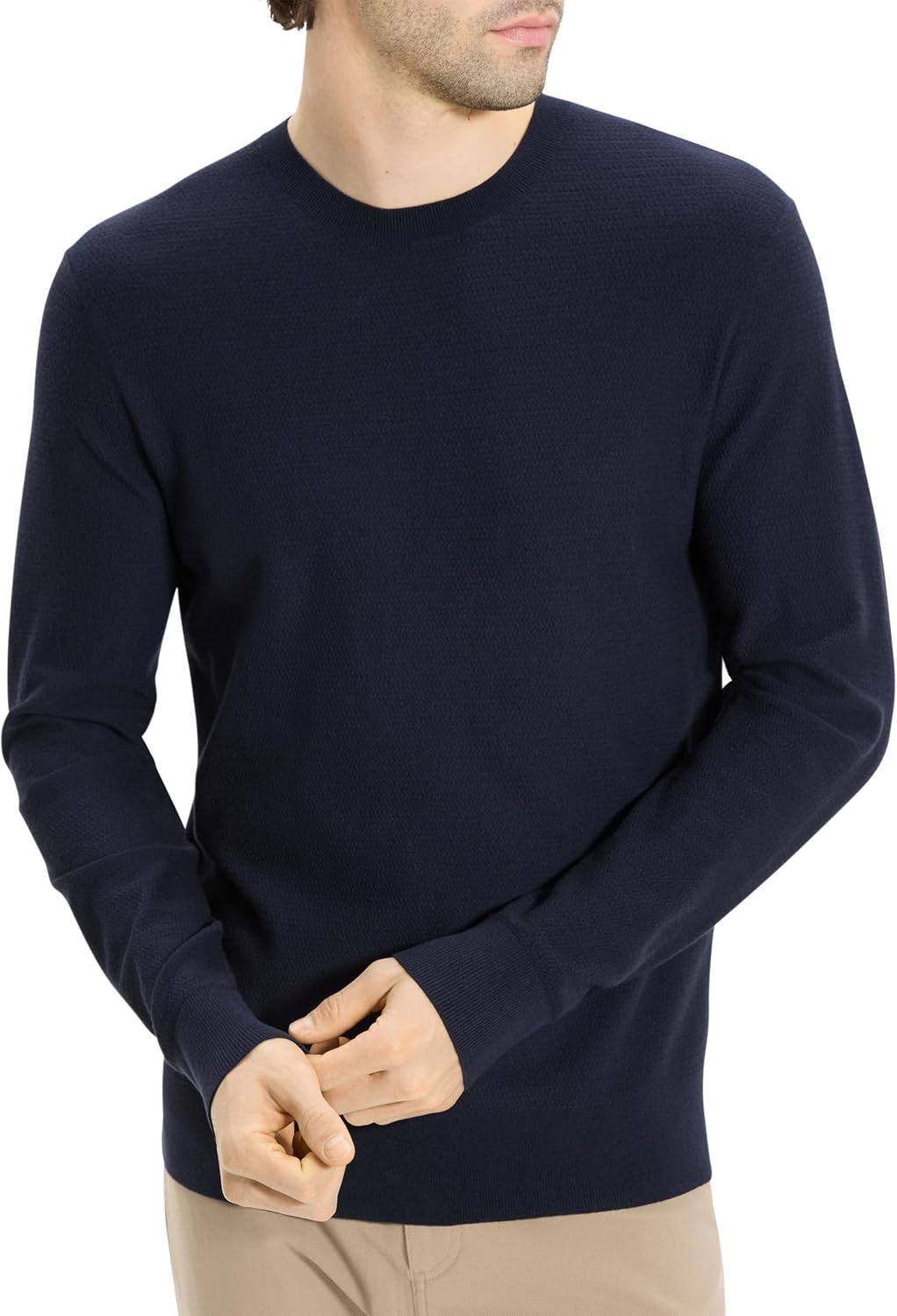 Theory Men's Riland Crew Neck in Light Bilen