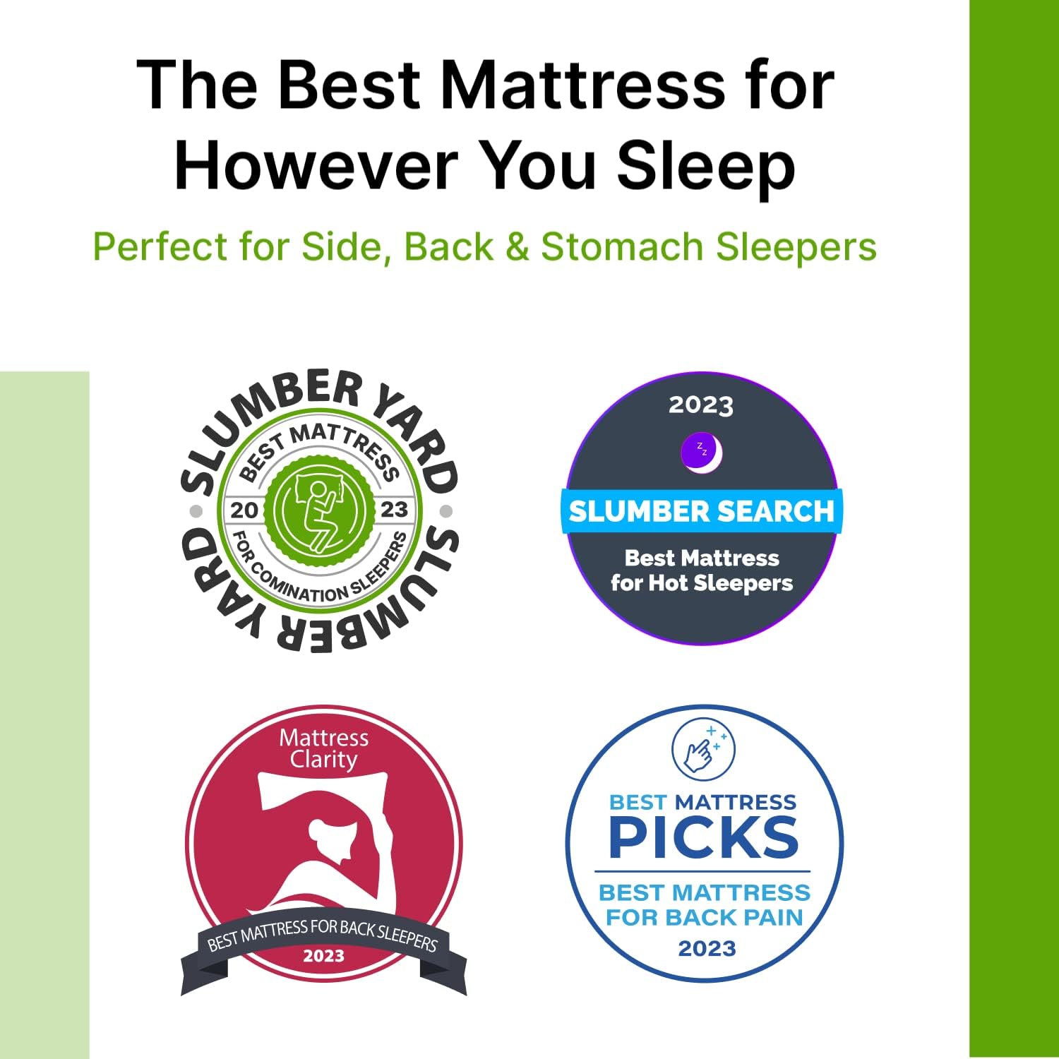 GhostBed Classic 11 Inch Memory Foam & Latex Mattress - Medium-Firm Feel, Made in The USA, Full