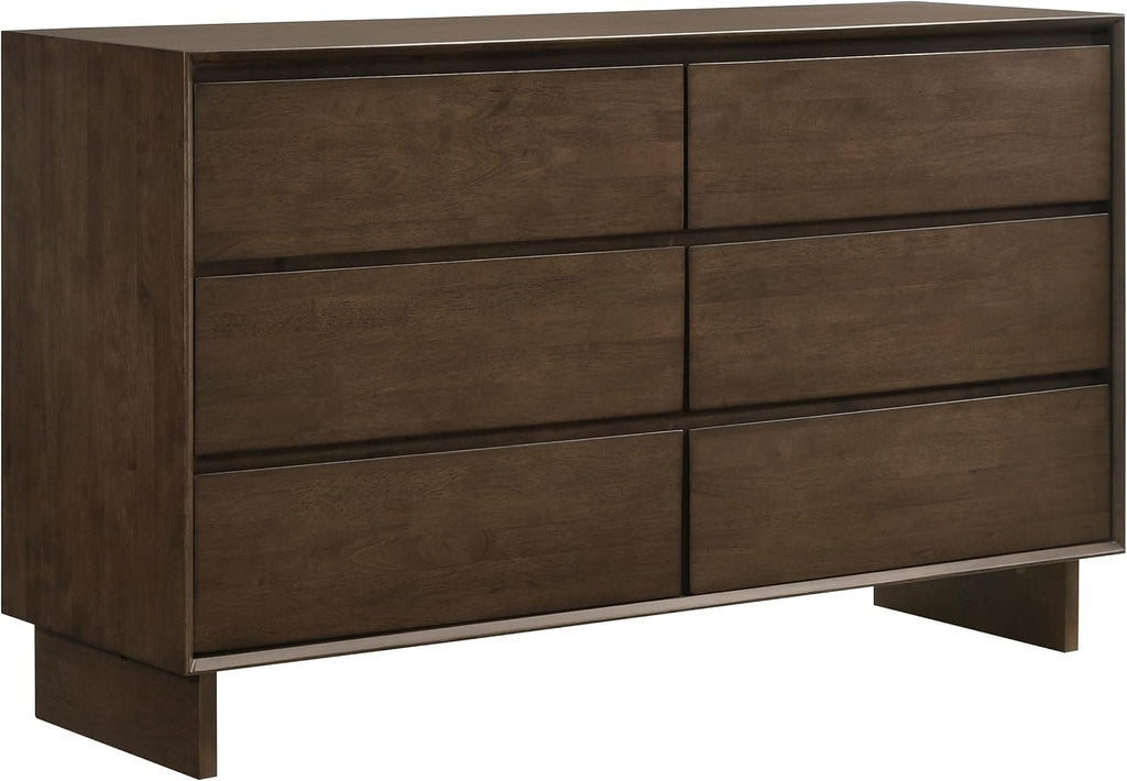 Coaster Home Furnishings Glenwood Transitional 5-Piece Bedroom Set Queen Size Panel Bed Frame 48-inch Headboard Warm Brown 225011Q-S5