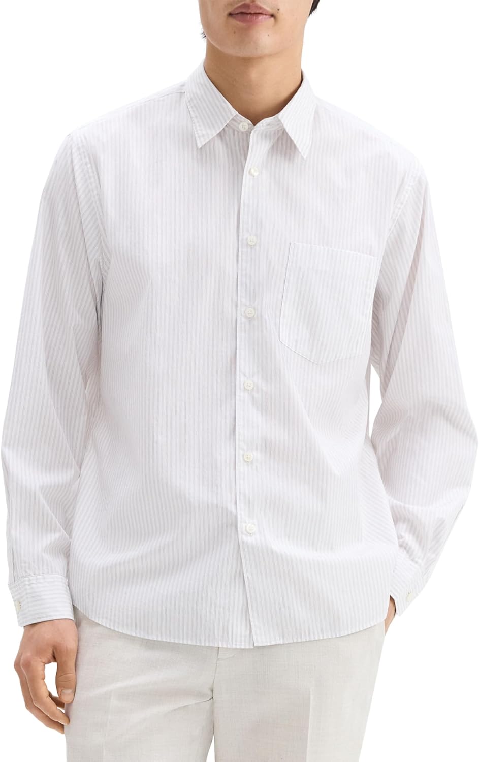 Theory Men's Weekend Shirt in Weekend Stripe