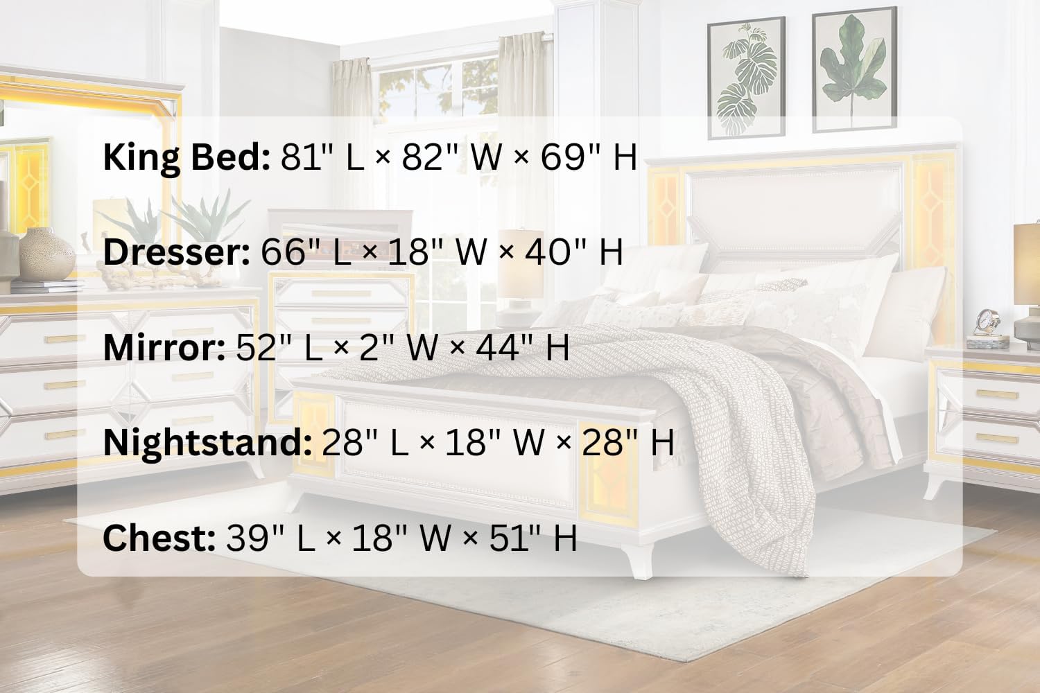 First of a Kind Claire Traditional 5 Piece King Bedroom Set with Upholstered Tufted Headboard Elegant European Inspired Design Coordinated Furniture Collection
