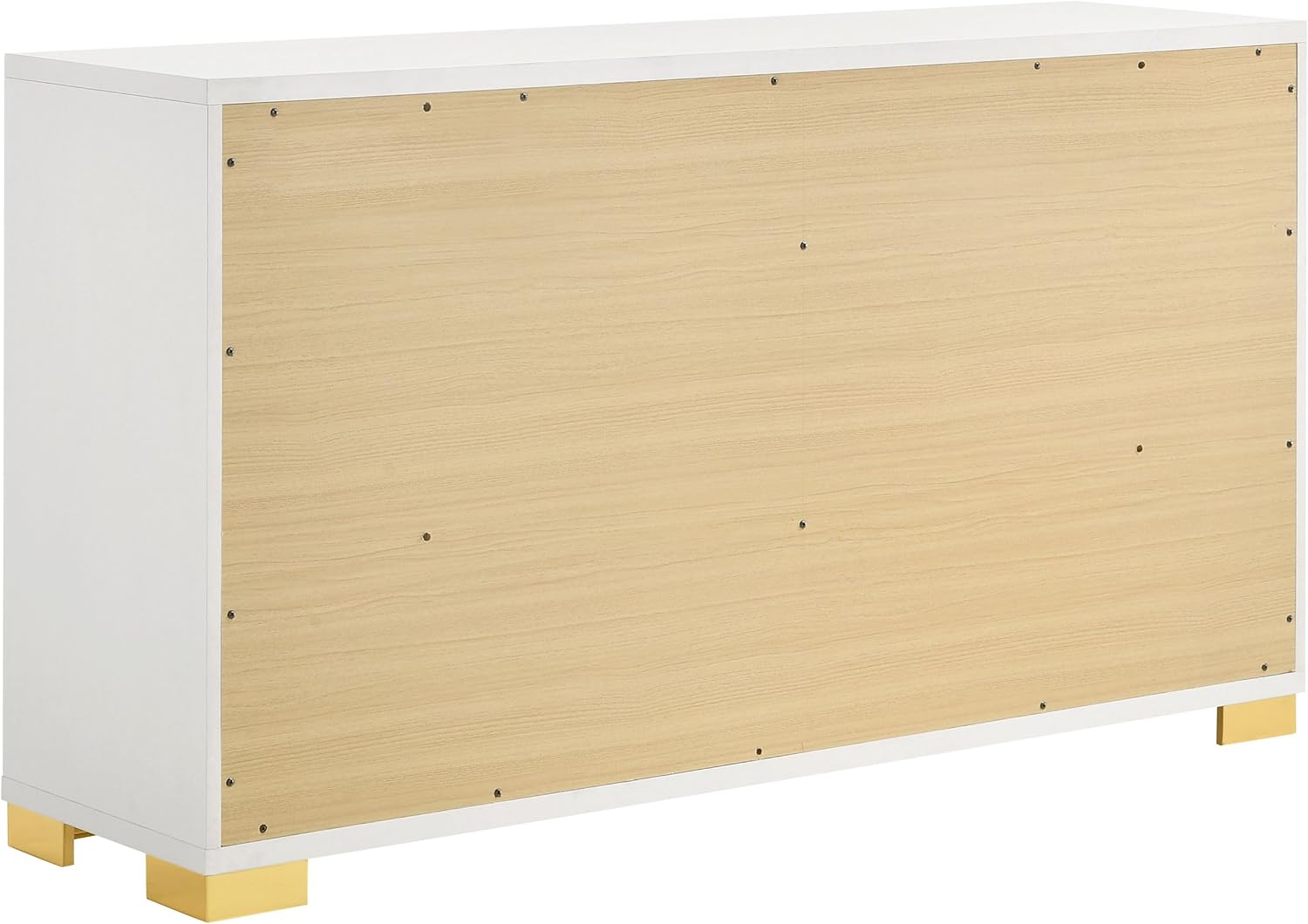 Coaster Home Furnishings Marceline Contemporary 5-Piece Bedroom Set Queen Size LED Panel Bed Frame 51-inch Headboard White 222931Q-S5