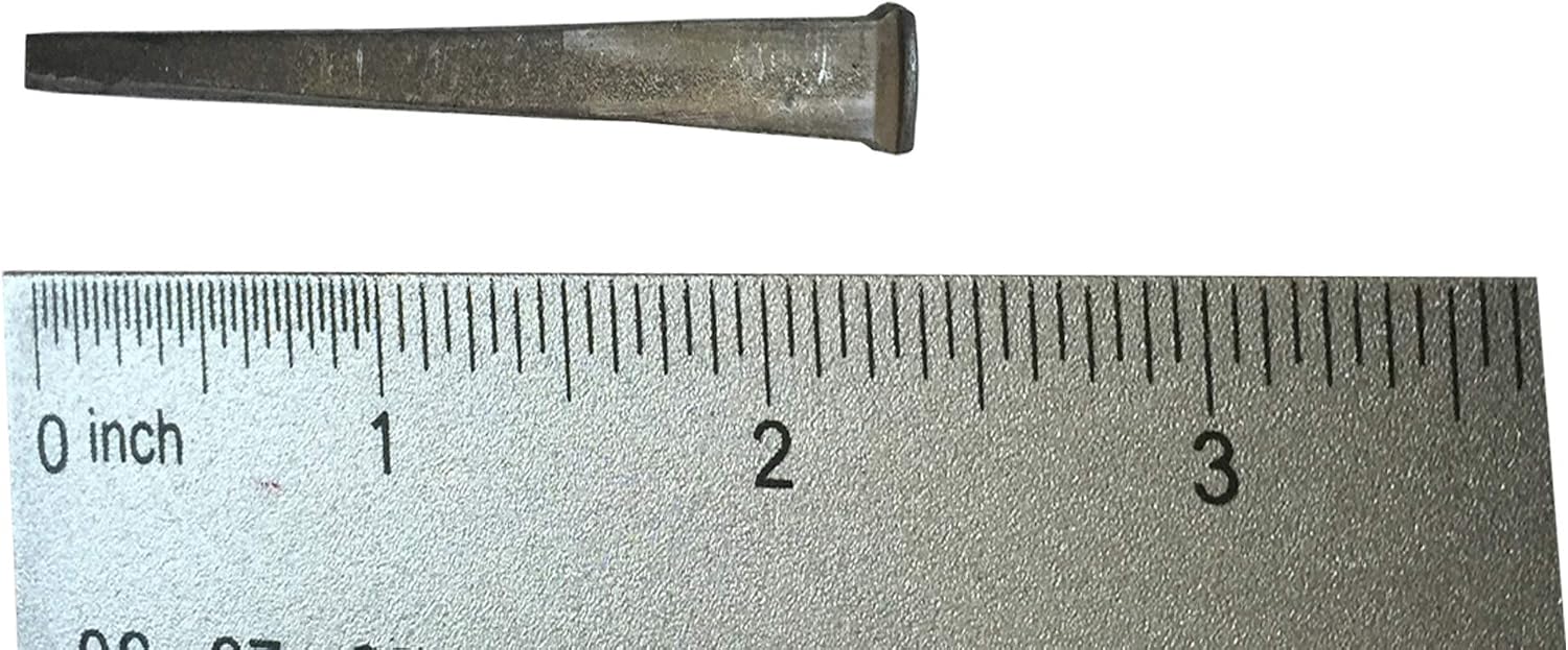 2.5'- CUT COMMON NAILS - Metallic Color - Antique rustic restoration accent nails for hanging, furniture, cabins, shutters & flooring – Decorative clavos nails – Distinct SQUARE HEAD Nail – 2.5 in