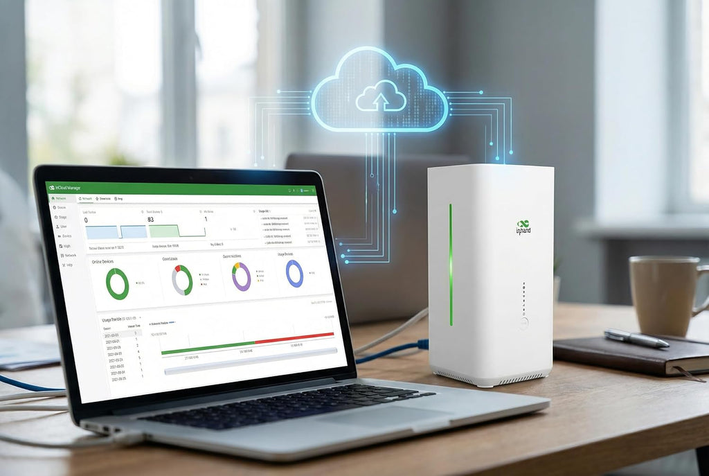 InHand CPE02 5G WiFi 6 AX5400 Indoor CPE Router | 2.5GbE Dual WAN, Load Balancing, Auto Failover | Enterprise Cloud-Managed for Smart Retail
