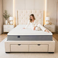 Lull Original 10' King Size Mattress – Premium Memory Foam with Cooling Gel Tech, 5-Layer Therapeutic Support, Individually Wrapped Springs, Mid-Firm & Motion Isolation, 365-Night Trial – King