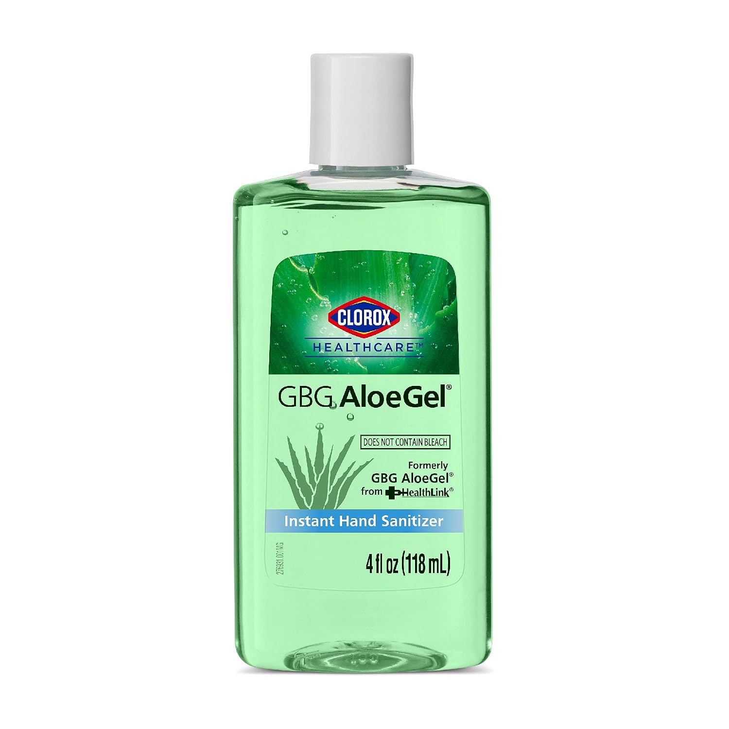 Clorox Healthcare GBG AloeGel Hand Sanitizer Gel, Bleach-Free Moisturizing Sanitizer with 64% Ethyl Alcohol, Aloe Vera and Vitamin E - FDA Registered, Travel Size, 4 Fl Oz - 24 Pack