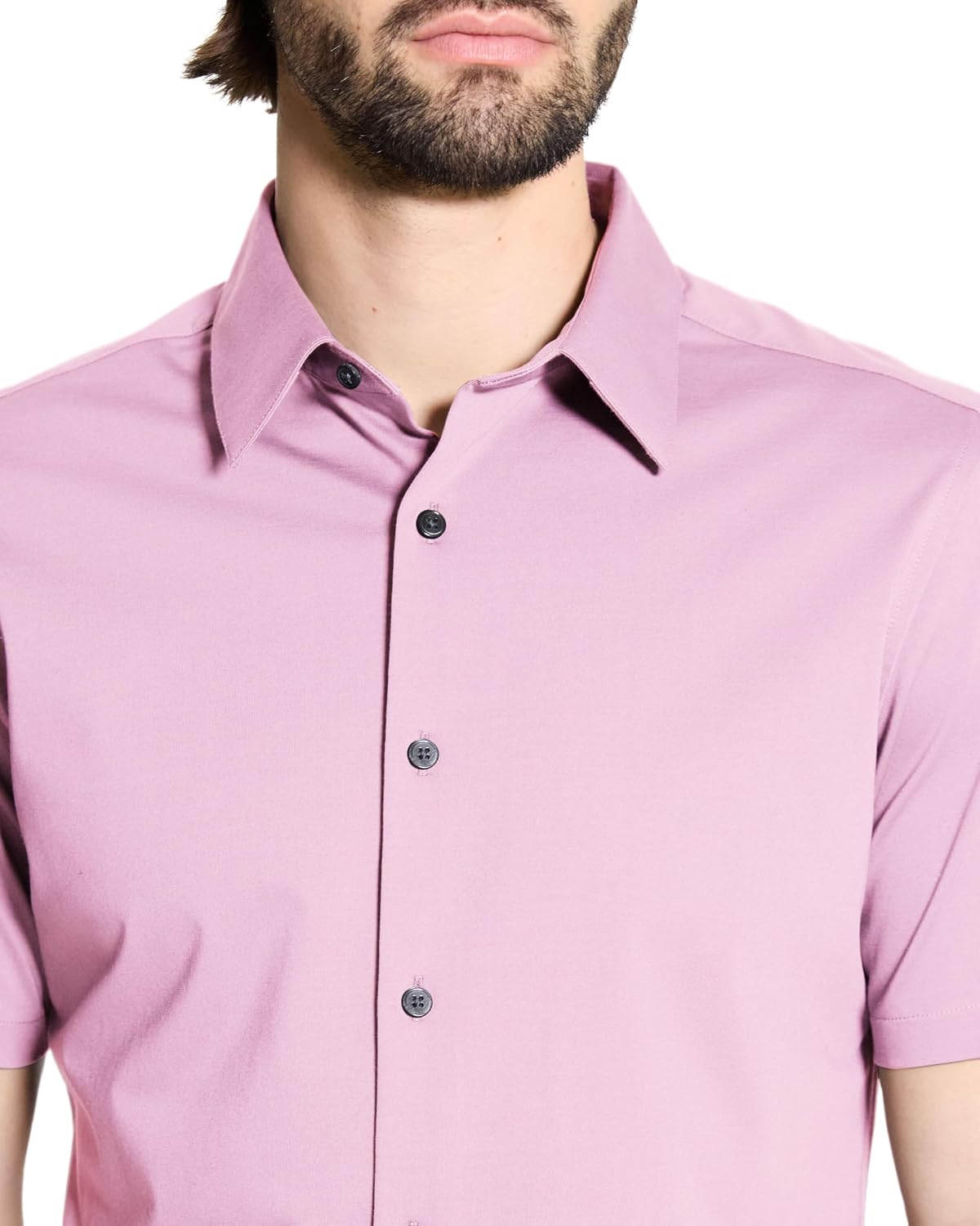 Theory Men's Theory Men's Irving Short Sleeve Button Down Woven in Structure Knit