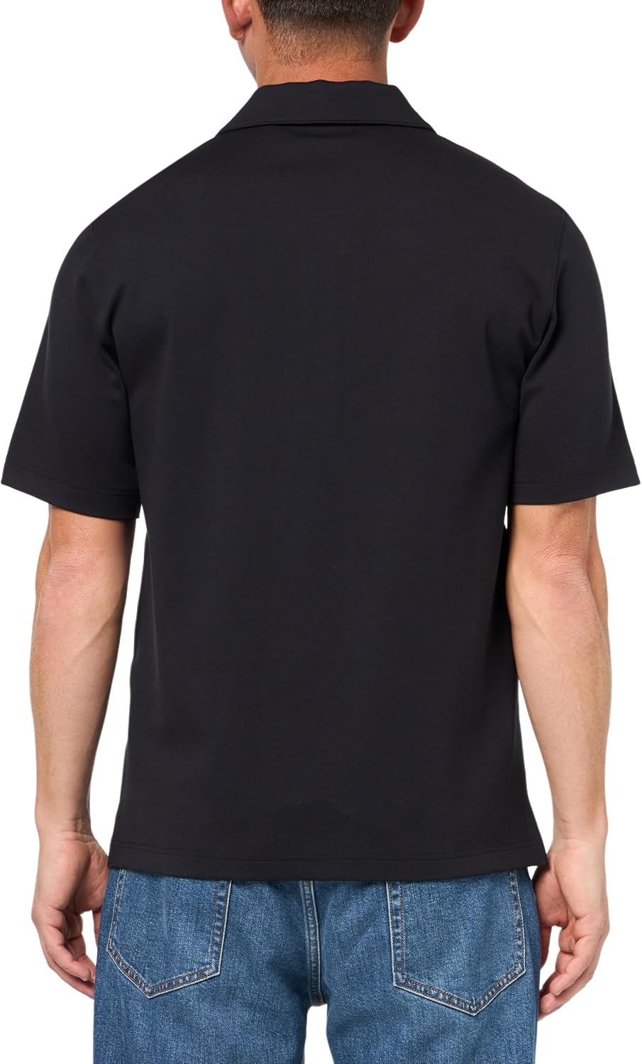 Theory Men's Ryder Quarterzip Polo in Relay Jersey