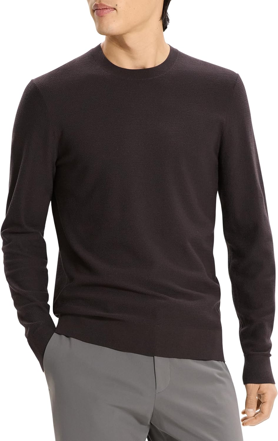 Theory Men's Riland Crew Neck in Light Bilen