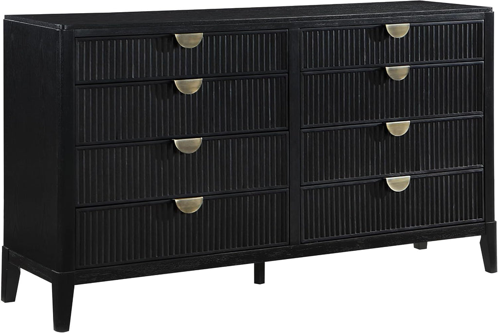 Coaster Home Furnishings Brookmead Transitional 5-Piece Bedroom Set Queen Size Panel Bed Frame 60-inch Headboard Black 224711Q-S5