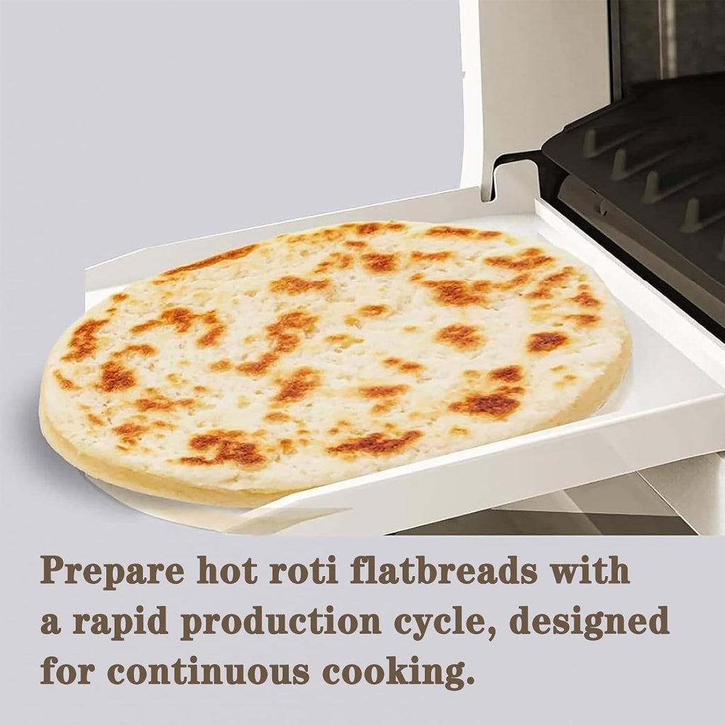 Fully Automatic Roti Maker Machine with One-Button Operation, 20-Piece Capacity for Roti, Corn Tortillas and Dosa, Electric Flatbread Making Appliance for Home Kitchen Use