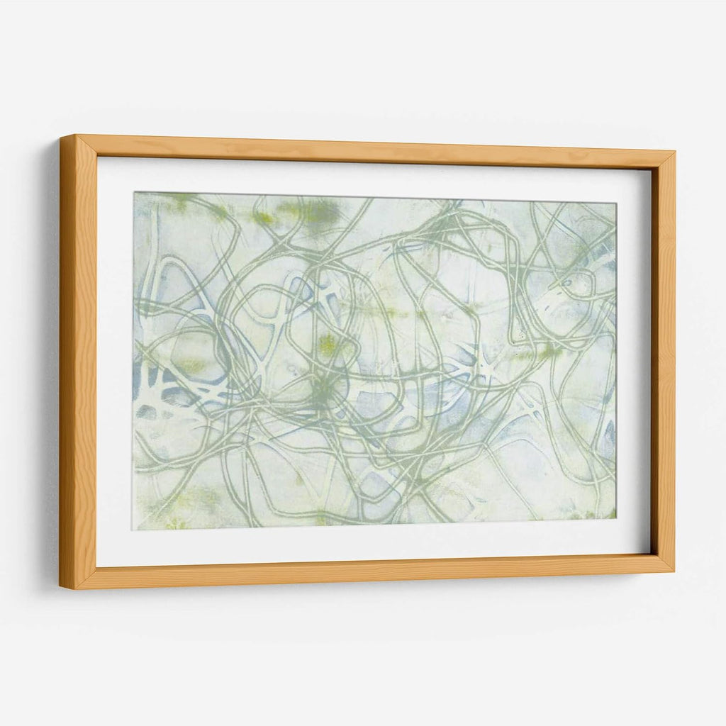 Canvas Lab | String Theory III by Jennifer Goldberger | 29 x 19 in | Fine Art Framed Print, Frame Color: Natural, With Mat | Abstract | Wall Decor for Bedroom, Living Room or Office