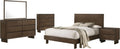 Coaster Home Furnishings Glenwood Transitional 5-Piece Bedroom Set Queen Size Panel Bed Frame 48-inch Headboard Warm Brown 225011Q-S5