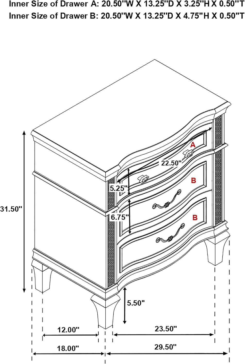Coaster Home Furnishings Evangeline Modern Classic 4-Piece Bedroom Set Chenille Upholstered California King Size LED Panel Bed Frame 67-inch Headboard Silver Oak 223391KW-S4