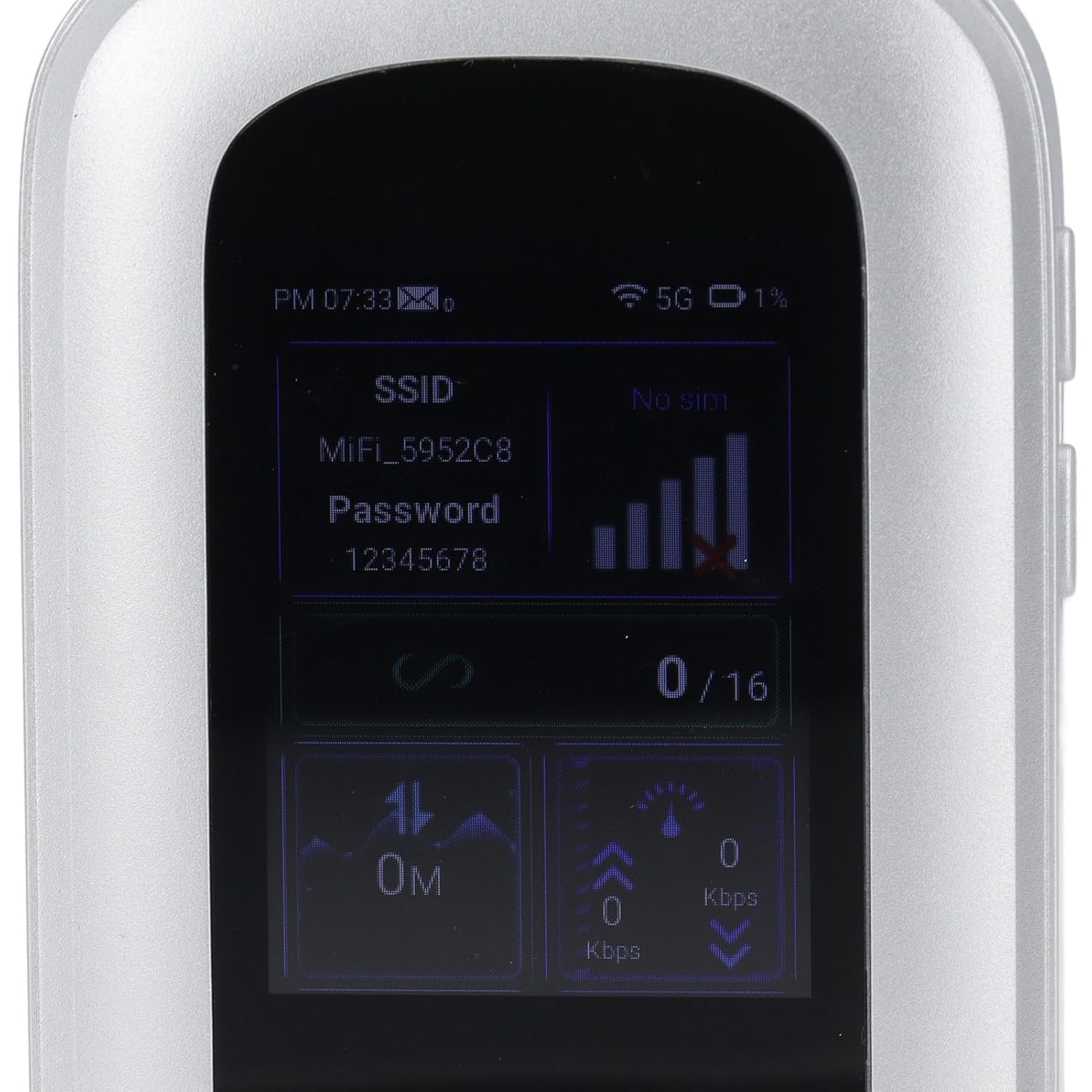 5G Mobile Hotspot, High Speed Portable WiFi Router with Dual Band Connectivity for Travel and Gaming, Silver ABS 135x70x13mm
