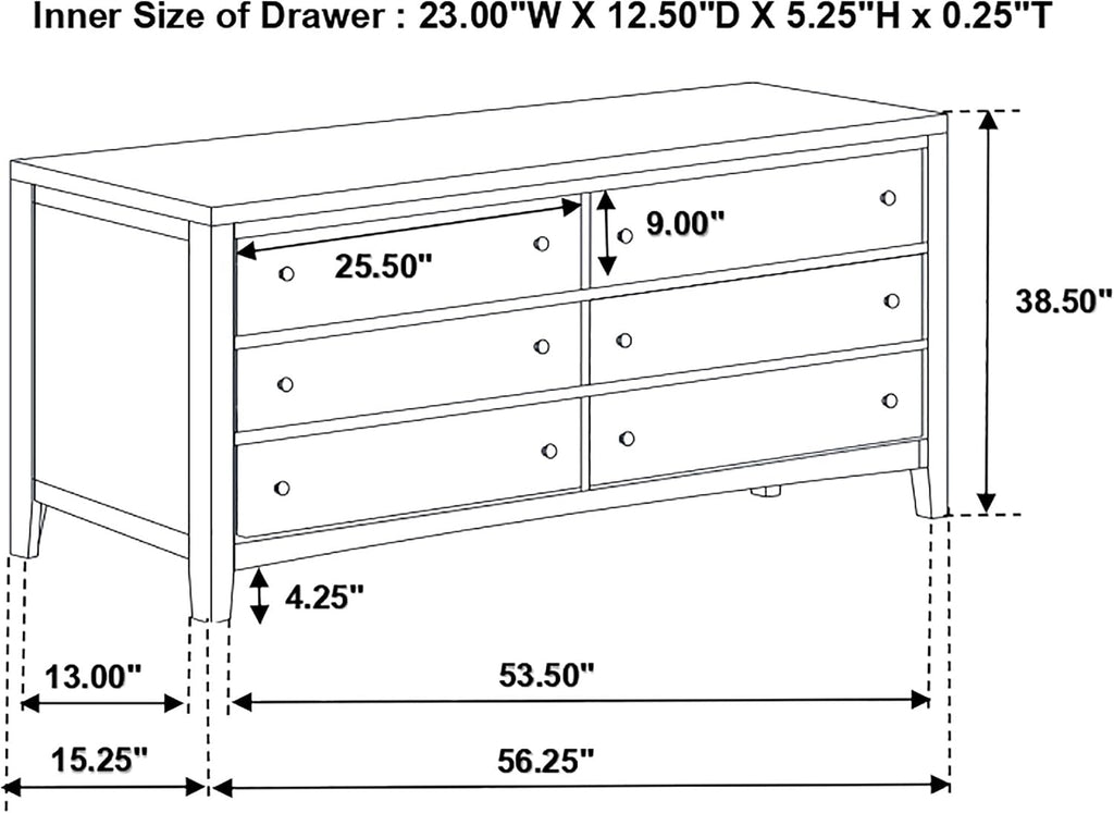 Coaster Home Furnishings Carlton Contemporary 5-Piece Bedroom Set Leatherette Upholstered California King Size Panel Bed Frame 51-inch Headboard Cappuccino 202091KW-S5
