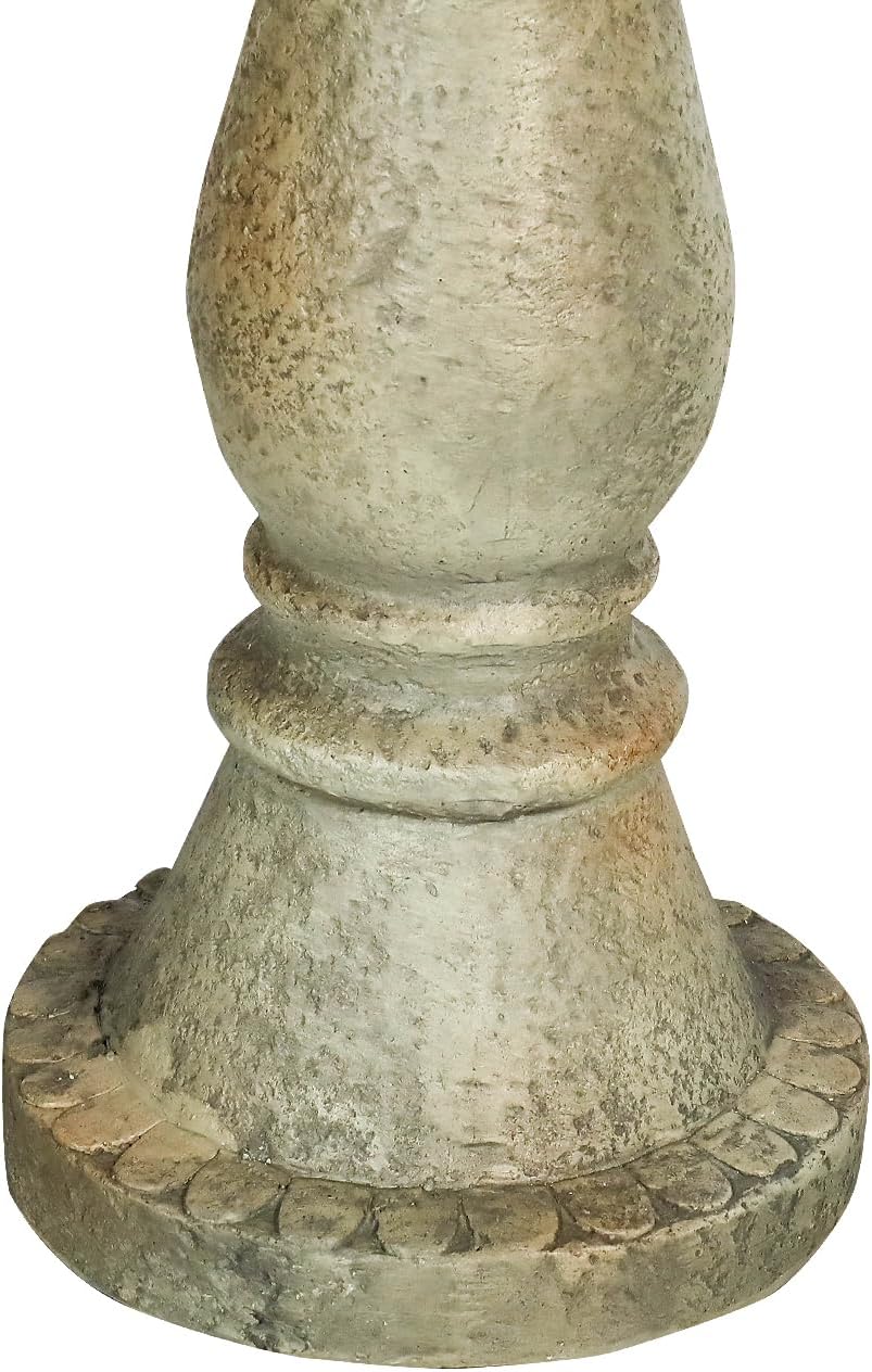 42.5' H Traditional Outdoor Water Fountain with Pineapple Finial – Classic Garden Décor with Flowing Cascade and Antique Stone Finish for Patios, Lawns, and Courtyards