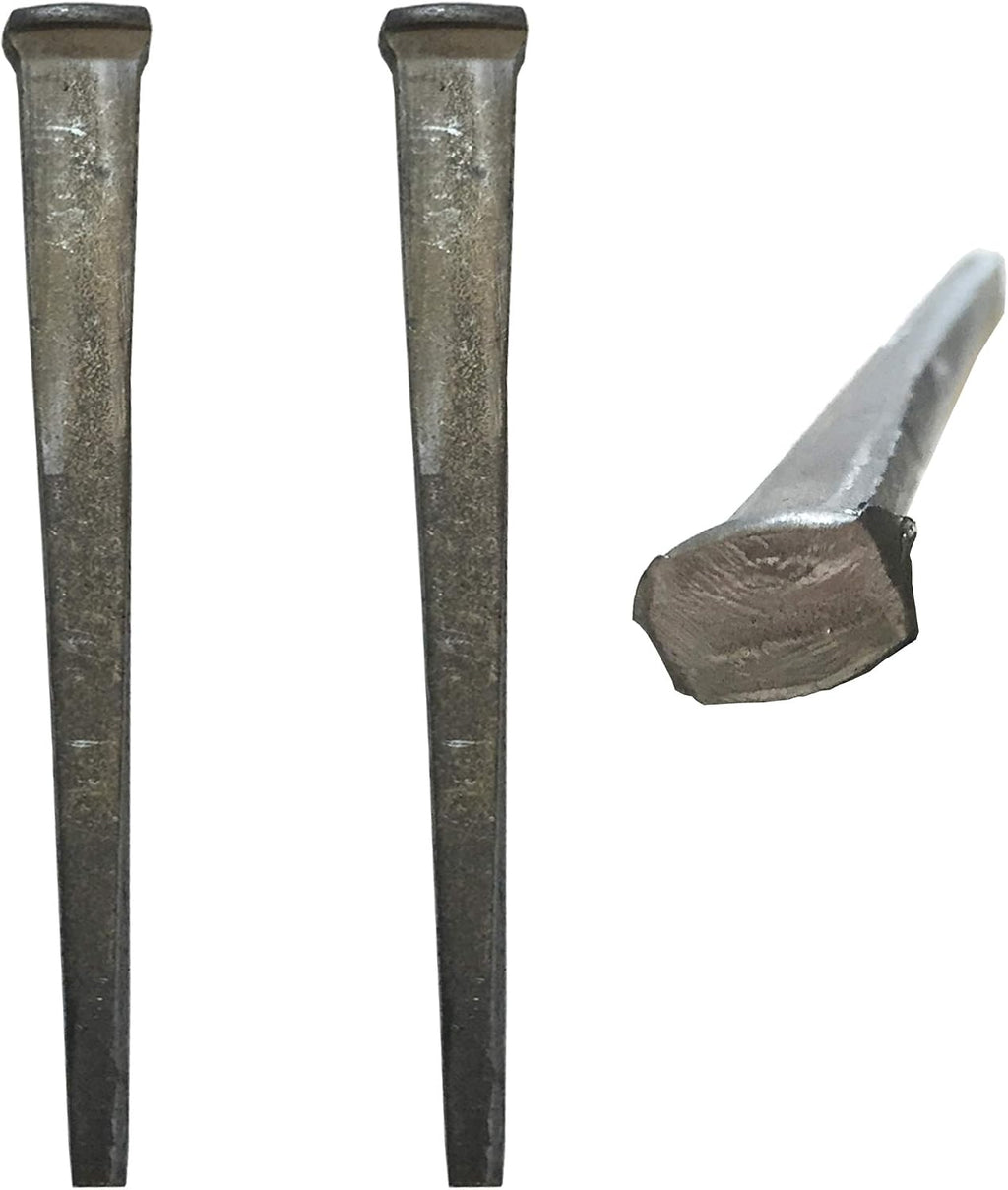 2.5'- CUT COMMON NAILS - Metallic Color - Antique rustic restoration accent nails for hanging, furniture, cabins, shutters & flooring – Decorative clavos nails – Distinct SQUARE HEAD Nail – 2.5 in