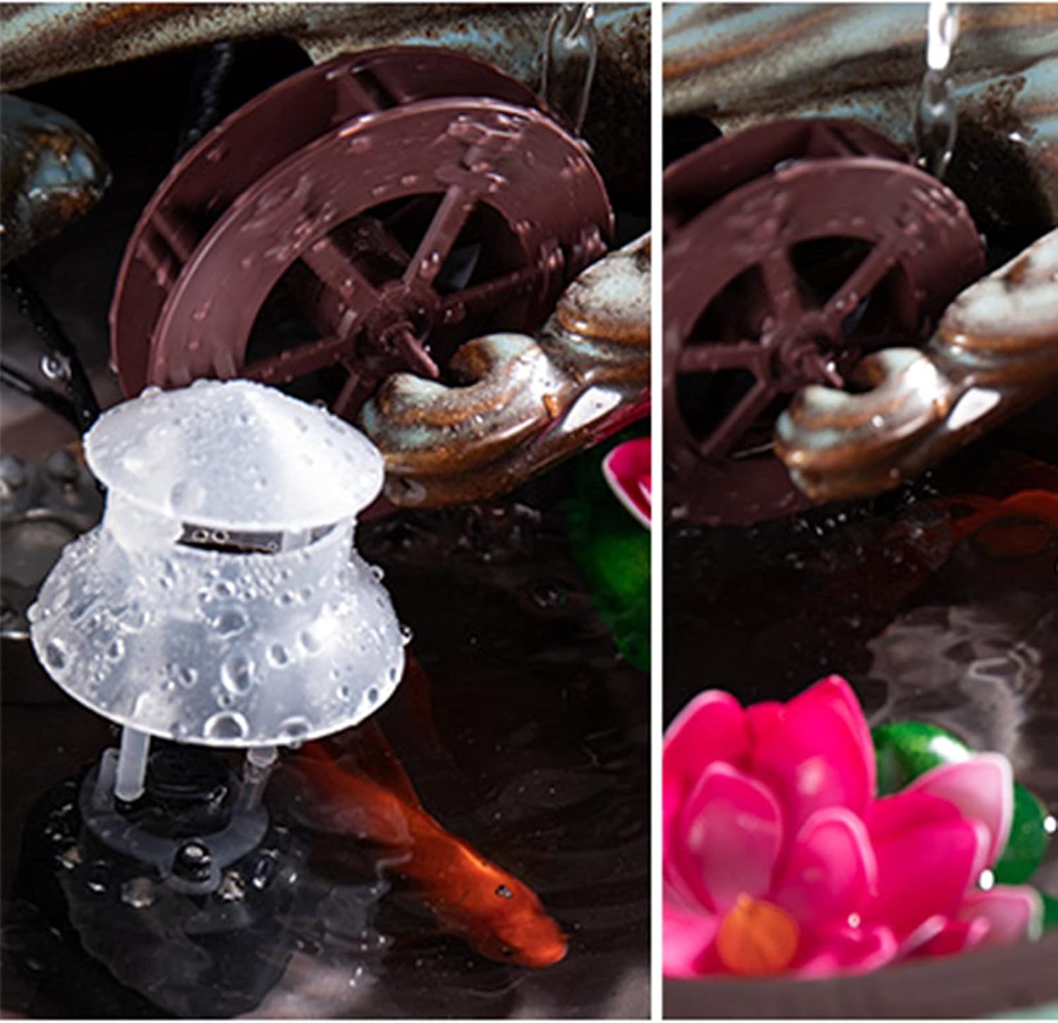 Indoor Waterfall Fountain Tabletop Fountain Waterfall Creative Fountain Office Desktop Decoration Home Living Room Fish Tank Decoration Opening Gift Tabletop cor (B)