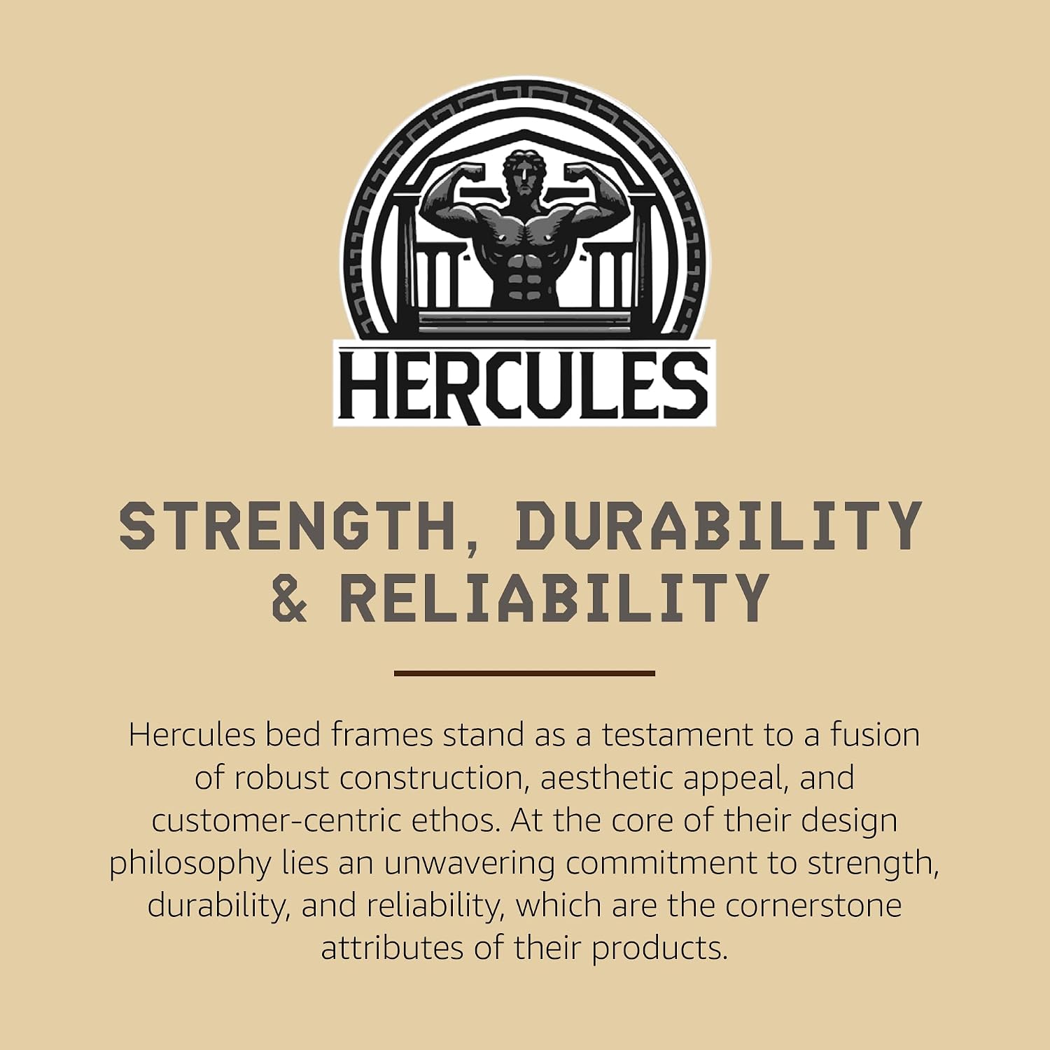 Hercules Folding Metal Bed Frame, 14' Platform Mattress Foundation, No Box Spring Needed, Queen