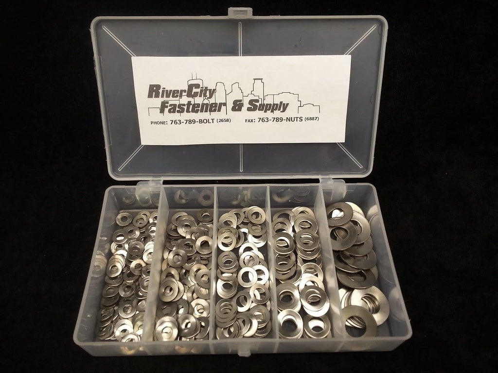 #8, #10, 1/4, 5/16, 3/8 Wave, Curve Washers Assortment Stainless Steel/Curved Model-FRF-1027