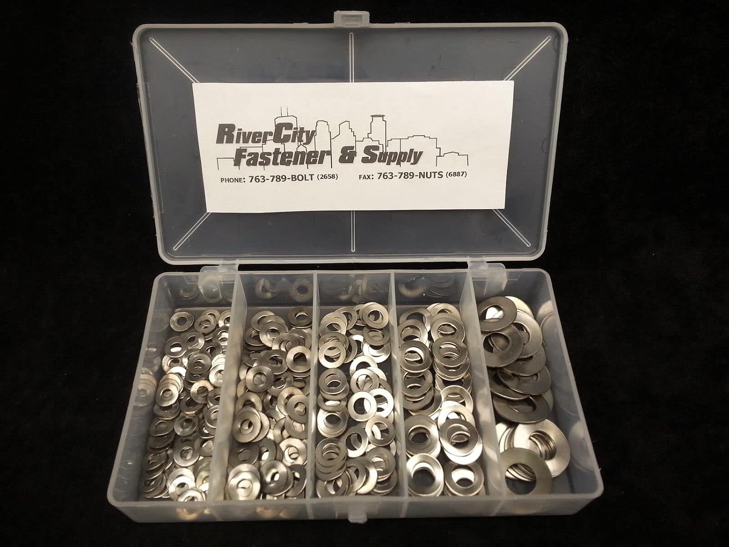 #8, #10, 1/4, 5/16, 3/8 Wave, Curve Washers Assortment Stainless Steel/Curved Model-FRF-1027