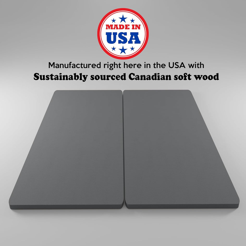 Spinal Solution, 1.5-Inch Split Bunkie Board for Mattress/Bed Support - Fully Assembled, Improved Comfort and Support, King, Gray