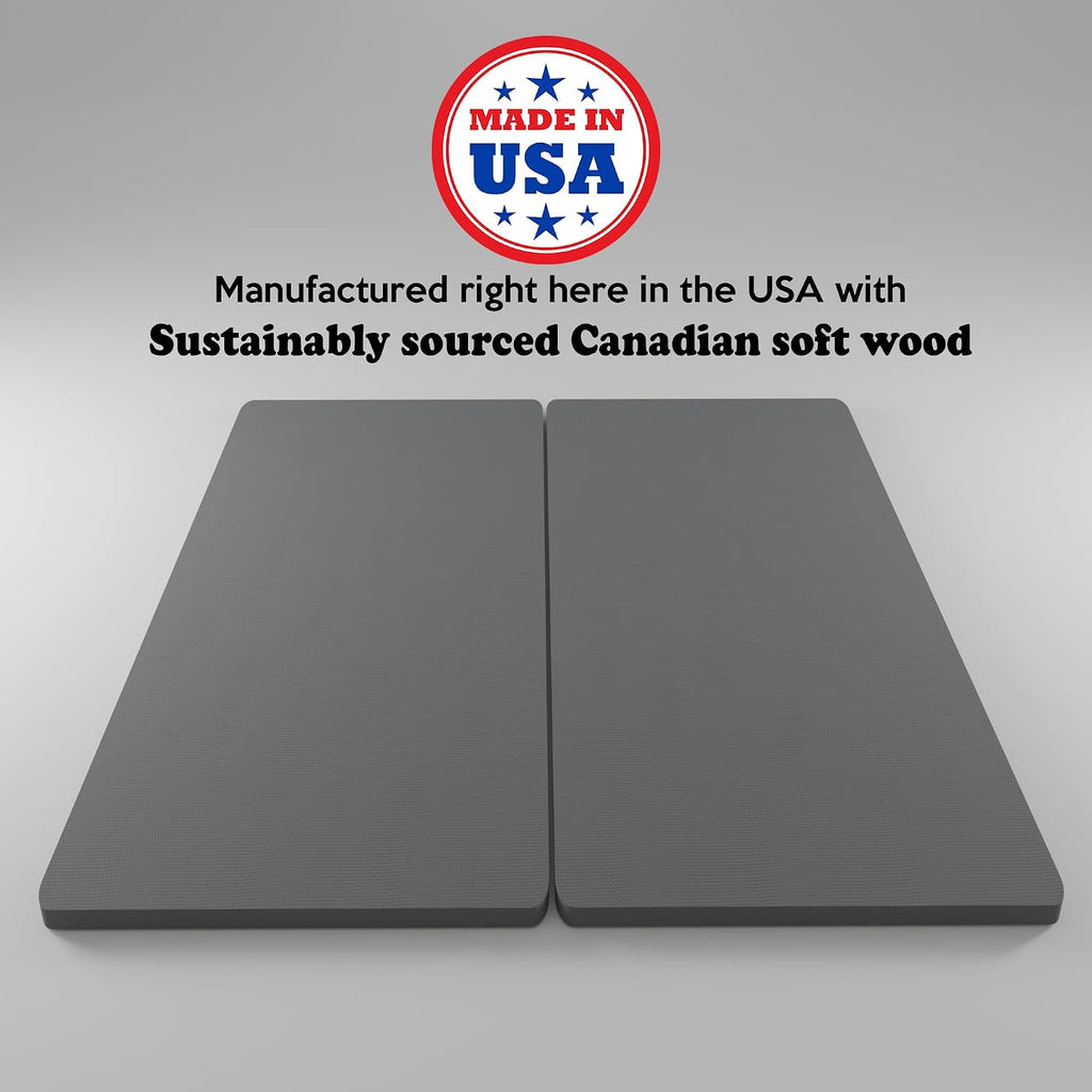 Treaton, 1.5-Inch Split Bunkie Board for Mattress/Bed Fully Assembled, Improved Comfort and Support, Queen, Grey