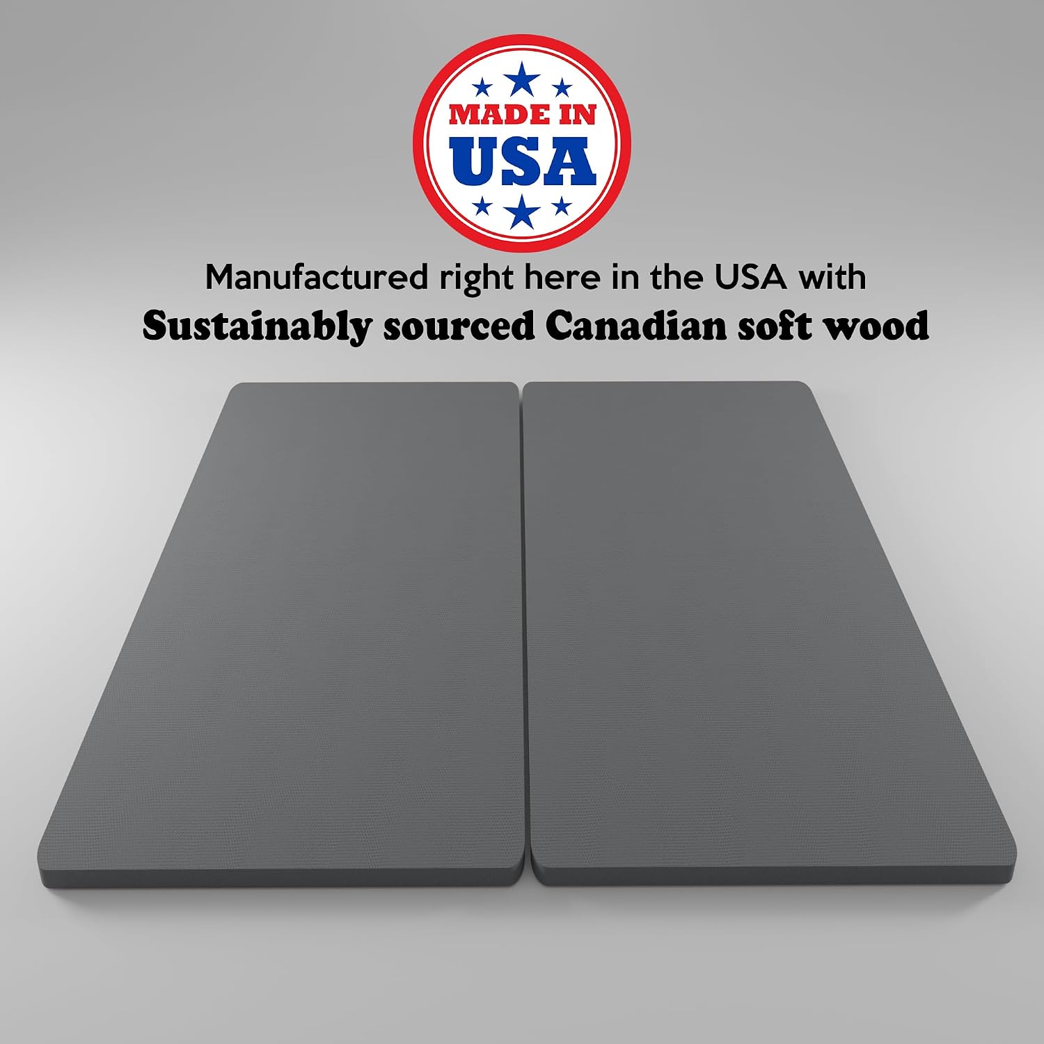 Treaton, 1.5-Inch Split Bunkie Board for Mattress/Bed Fully Assembled, Improved Comfort and Support, Queen, Grey