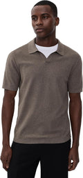 Theory Men's Brenan Johnny Collar Polo in Fine Bilen