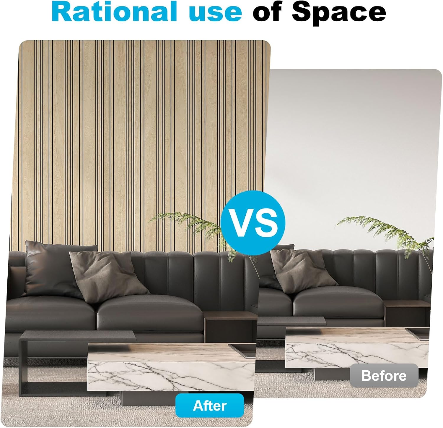 Art3d 4-Pack Glue-On Wall Panels, Wood Grain Texture Interior Wall Decor, 104'x12' Recycled Polystyrene Wainscoting Panels, Low Emission for Living Room Bedroom,Natural Oak