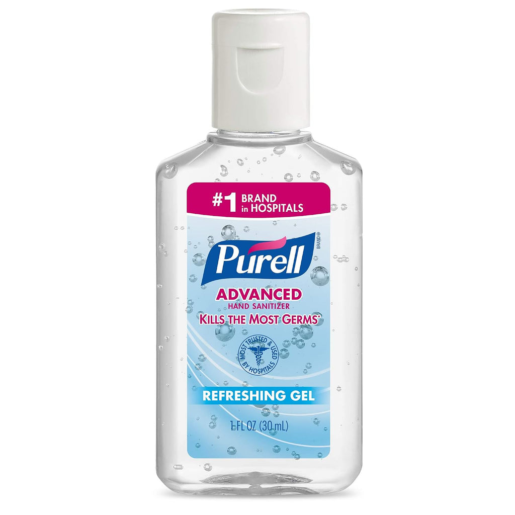 Purell Advanced Hand Sanitizer Refreshing Gel, Clean Scent, 1 fl oz Travel Size Flip-Cap Bottle (Pack of 250) – 3901-2C-250