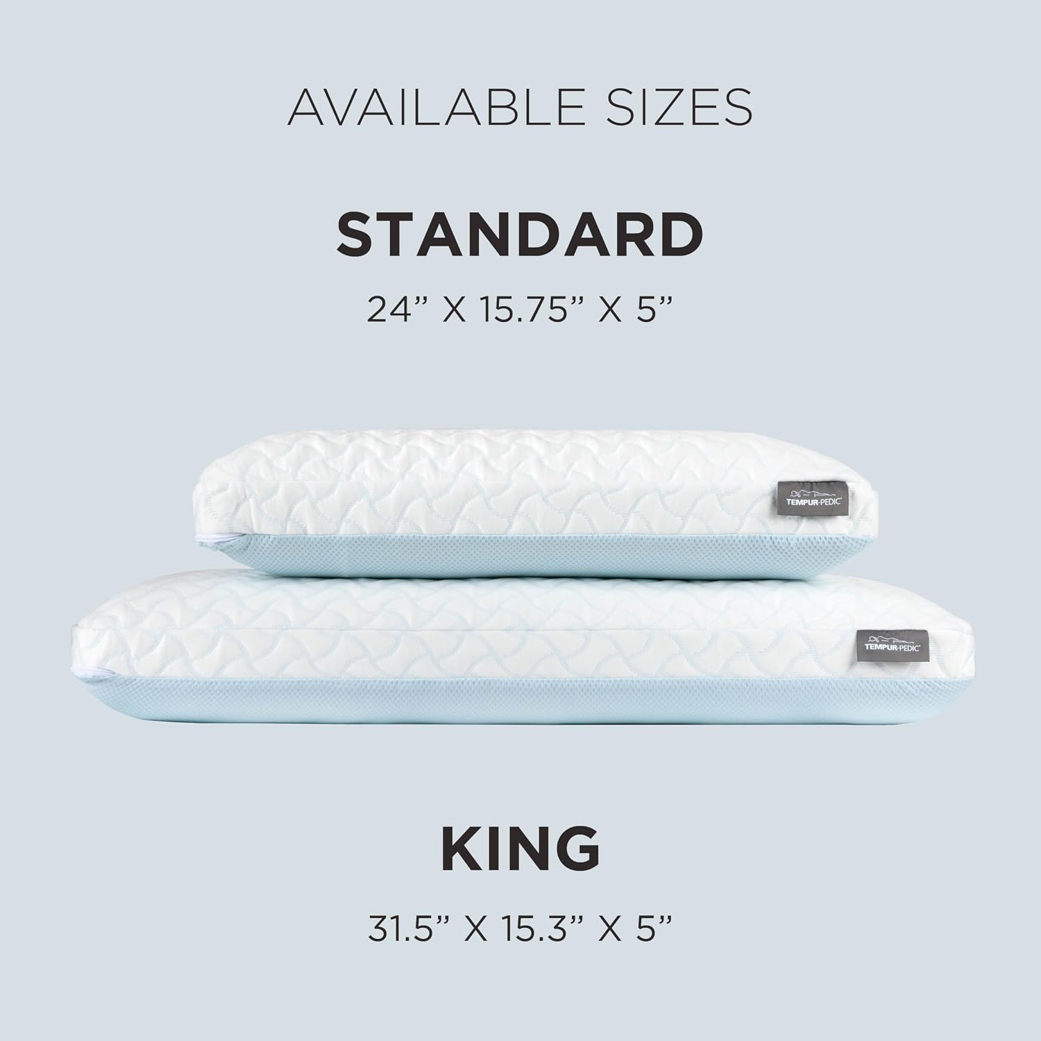 Tempur-Pedic TEMPUR-Cloud® + Cooling Pillow, King - 2-Pack