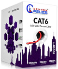 NewYork Cables CAT6 Plenum Cable 1000ft (CMP) 23AWG Solid Conductor 550MHz, Twisted Pair 10GB UTP Cat 6 Ethernet Cable - Tested with DXT-1800 Network Analyzer (Red)