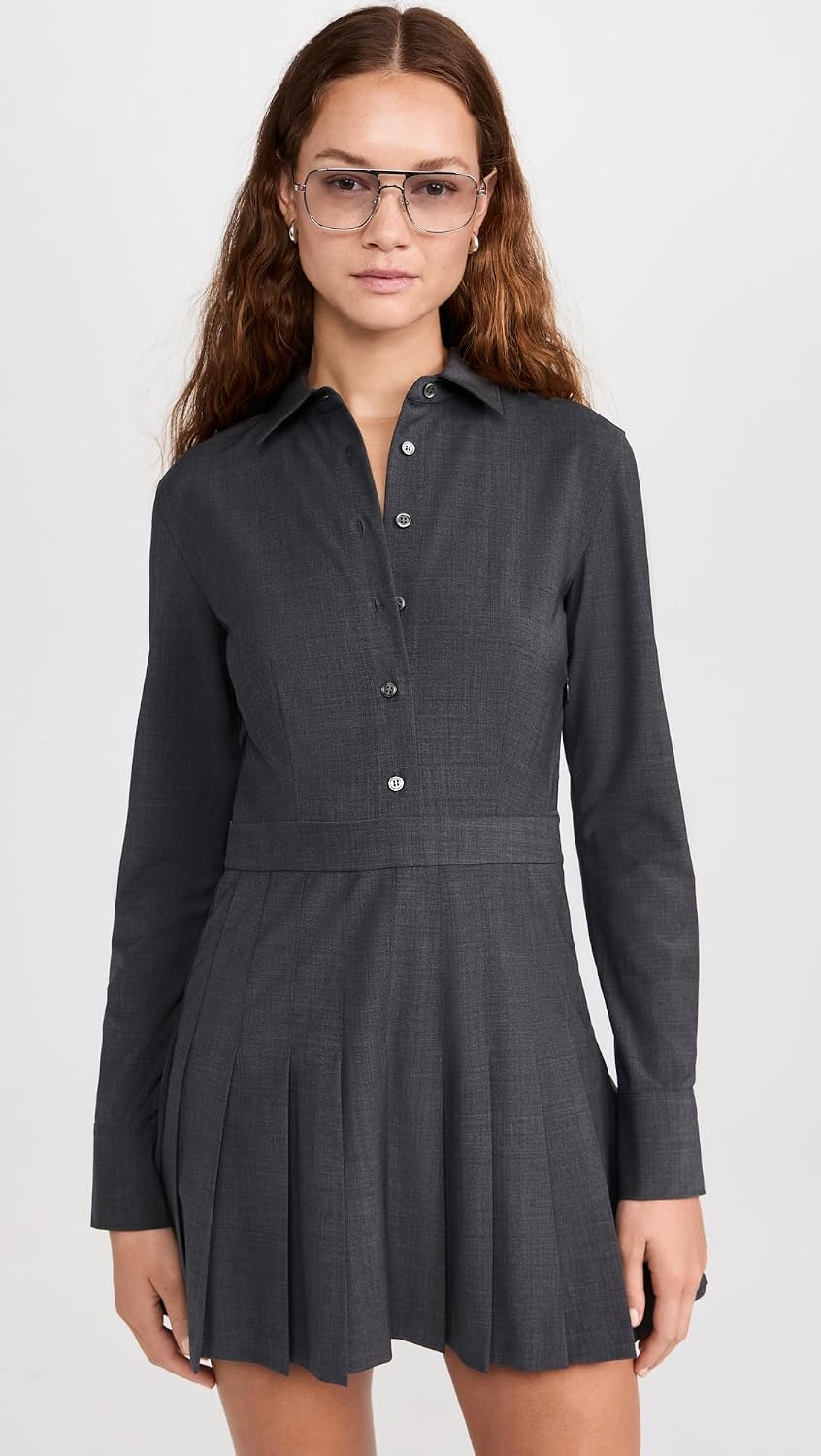 Theory Women's Pleated Skirt Mini Dress
