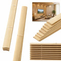 24 Pack 6ft Bamboo Slat Wall Panels, Vertical Wood Slat Accent Wall Kit for Modern Interior Decor, DIY Decorative Ceiling Panel System, Light Bamboo Finish, Easy Install