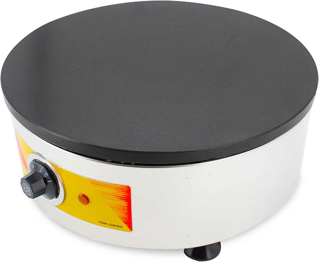 Kolice Commercial Electric Crepe Maker, Pancake Crepe Maker, Nonstick Large Pan 15.7'' Dia Electric Griddle,Tortilla Maker, with Wooden Batter Spreader