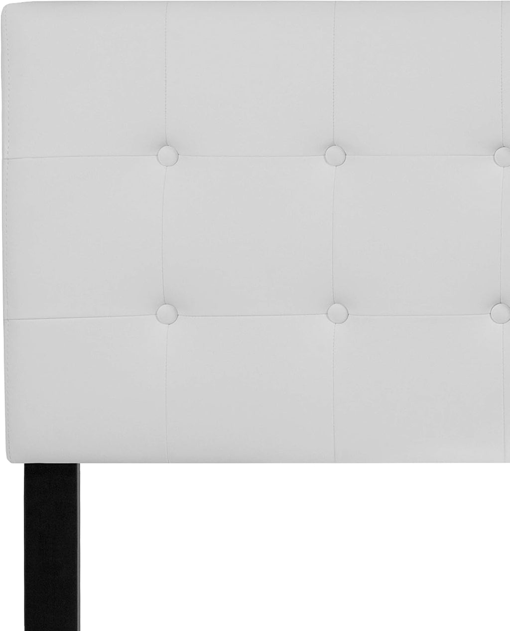 Flash Furniture Lennox Tufted Upholstered Queen Size Headboard in White Vinyl