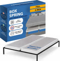 Greaton, Box Spring Bed Base Full Size, 2-Inch Wood Mattress Foundation - Amish Made in USA – Quiet Noise Free, 2-Pieces Under Mattress-Support BoxSpring, Fully Assembled, White