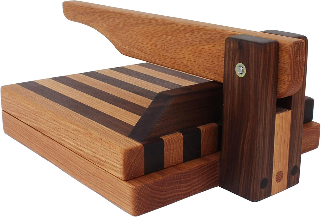 10 Inch Oak & Walnut Tortilla Press – Handmade Hardwood Tortilla Maker by Central Coast Woodworks