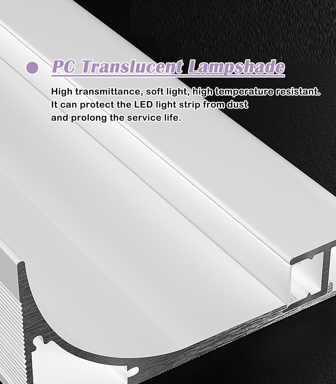 LED Crown Molding Trim for Indirect Lighting, 8x6cm LED Channel Track, Aluminum Coving Profile for Home Decor, Wall Corner & Floor Lighting (1m/3.3ft)