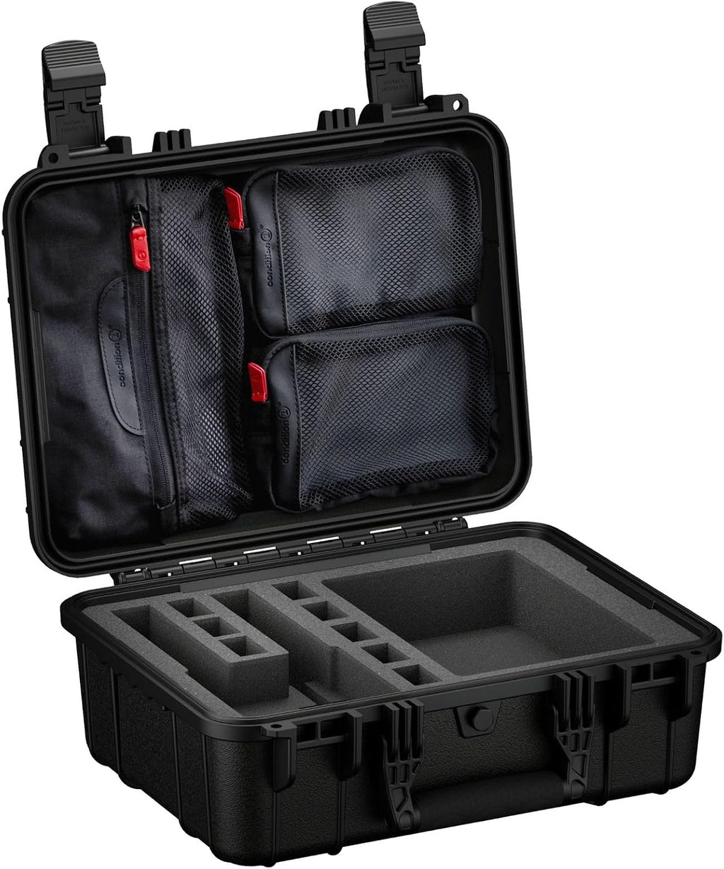 Condition 1 16' Pistol Case, Model 179, Heavy Duty Waterproof Hard Gun Case with Slot Mag with Pre-Cut Foam