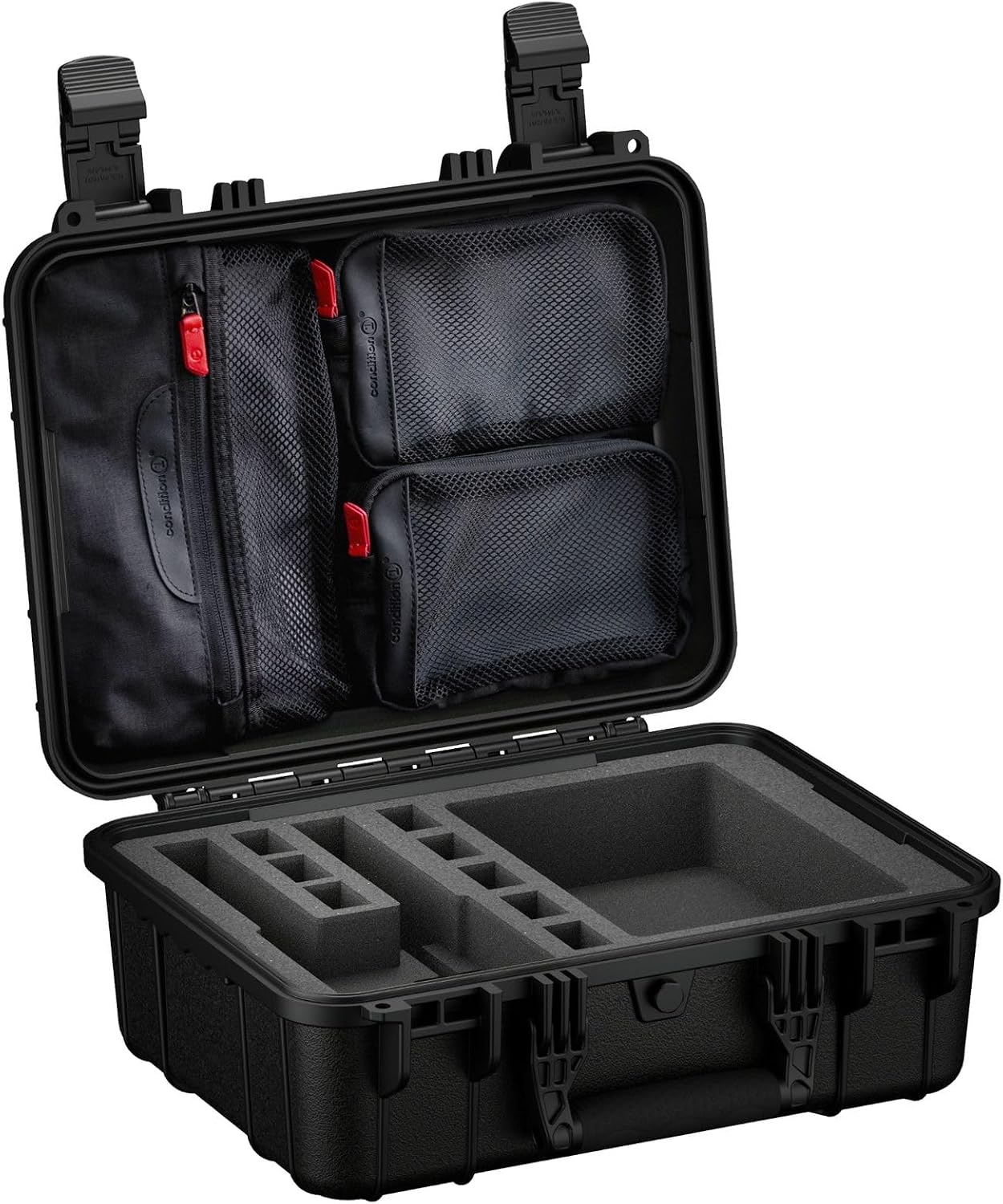 Condition 1 16' Pistol Case, Model 179, Heavy Duty Waterproof Hard Gun Case with Slot Mag with Pre-Cut Foam