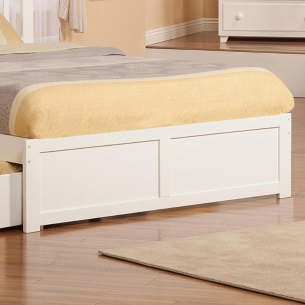 AFI, Mission Queen Platform Bed with Footboard & Storage Drawers, White