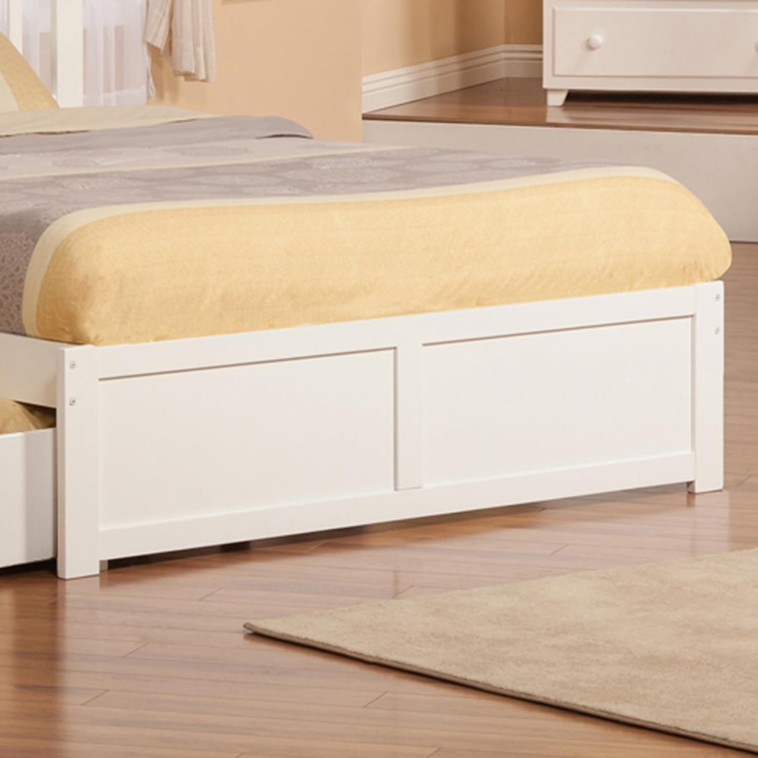 AFI, Mission Queen Platform Bed with Footboard & Storage Drawers, White