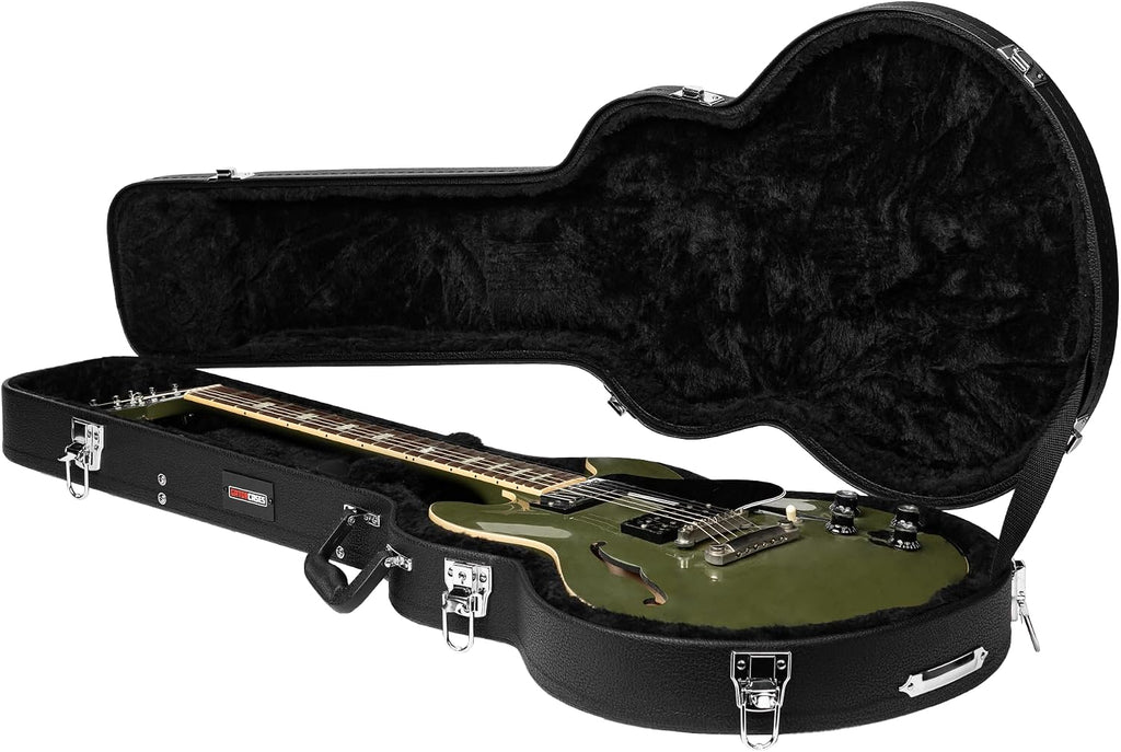 Gator Cases Hard-Shell Wood Guitar Case for 339 Style Guitars, (GWE-339)