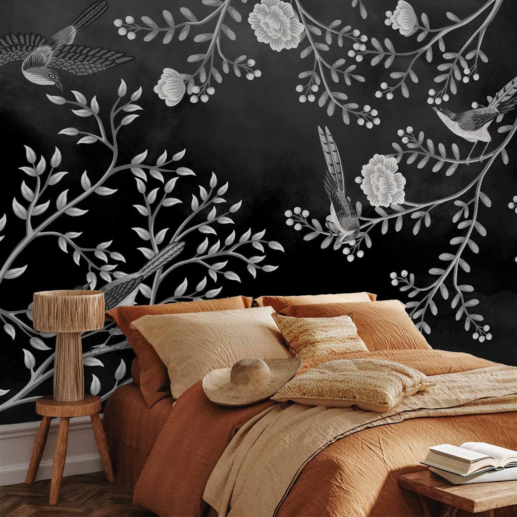 artgeist Premium Wall Mural Bird 157x110 in - Non-Woven Wallpaper Fleece Wall Decor Photo Print Picture Image Design Tree Flowers Nature b-C-10064-a-a