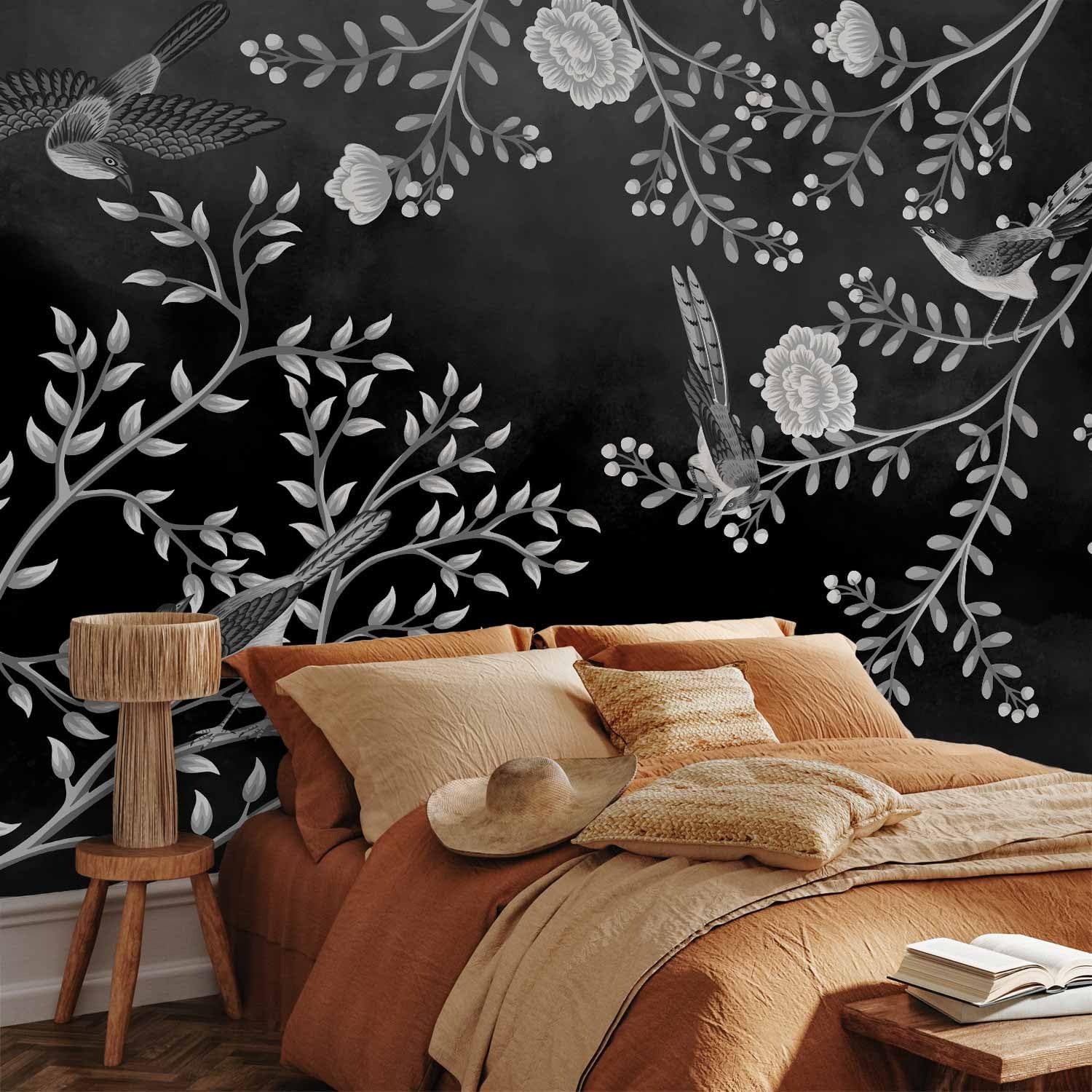 artgeist Premium Wall Mural Bird 157x110 in - Non-Woven Wallpaper Fleece Wall Decor Photo Print Picture Image Design Tree Flowers Nature b-C-10064-a-a