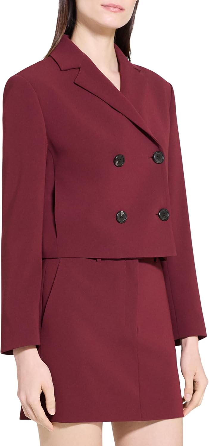 Theory Women's Crop Double-Breasted Jacket